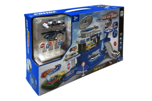Парковка Полицейская Автомойка POLICE CAR WASH + 2 машинки меняют цвет, 1:64, звук, свет, 32 дет фото 2
