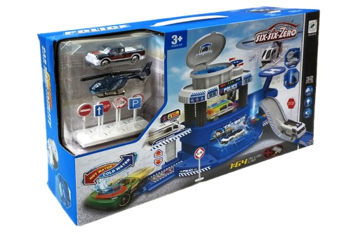 Парковка "Полицейская Автомойка" POLICE CAR WASH + 2 машинки меняют цвет, 1:64, звук, свет, 32 дет фото 6