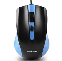 Мышь компьютерная проводная SmartBuy ONE SBM-352-K, синяя/черная, кабель 1,2 м 