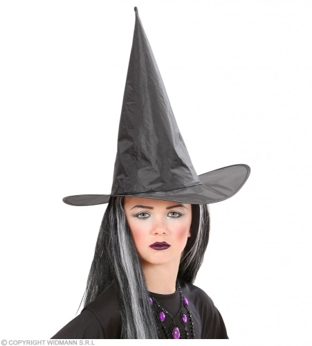 Колпак Ведьмы неровный с большими полями, черный полиэстер, размер 56 Колпак Ведьмы неровный с большими полями, черный полиэстер, размер 56