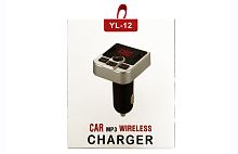 FM-трансмиттер автомобильный YL-12 CAR MP3 WIRELESS CHARGER Bluetooth 2 USB
