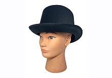 Шляпа Цилиндр черный сатиновый Люкс, высота 12 см, размер 56