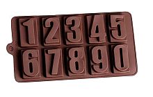 Форма силиконовая "ЦИФРЫ" (1,2,3,4,5,6,7,8,9,0) для изготовления конфет 21,5 х 11 см