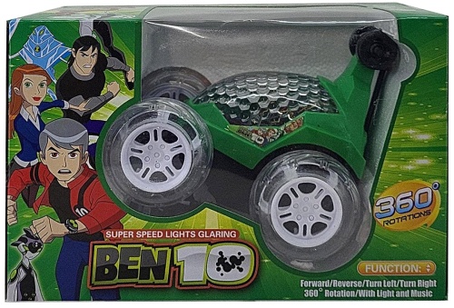 Машина ПЕРЕВЁРТЫШ BEN 10 на Р/У зеленая фото 2