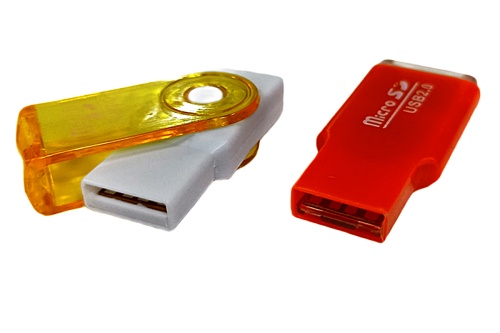 Картридер High Speed Card Reader для карт MicroSD - USB 2.0 цветной в мягком пакете фото 2