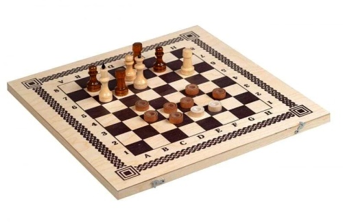 Настольная игра 2 в 1 "Шахматы, Шашки" 40*20*3,6 см (ОЛ) фото 7