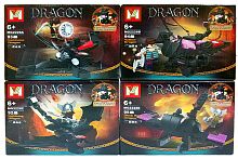 Конструктор MG DRAGON "Как приручить Дракона: Ночная фурия 4в1" MG2228, 92-95 деталей, набор 4 штуки