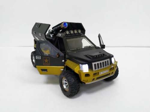 Машина ДЖИП Военный бронированный DIE-CAST 1:24 металлическая 18*10*7 см  фото 3