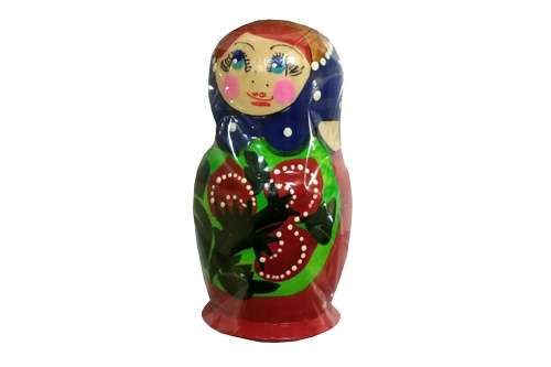 Матрешка 3в1 расписная Русские народные игрушки, 3 куклы, высота 10,5 см, диаметр 5,5 см
