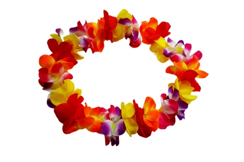 Ожерелье гавайское мини, цветочное, разноцветный полиэстер, длина 48 см Ожерелье гавайское мини, цветочное, разноцветный полиэстер, длина 48 см