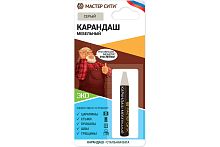 КАРАНДАШ мебельный супермягкий воск Мастер Сити ДР 003 СЕРЫЙ, 6 г (на блистере)