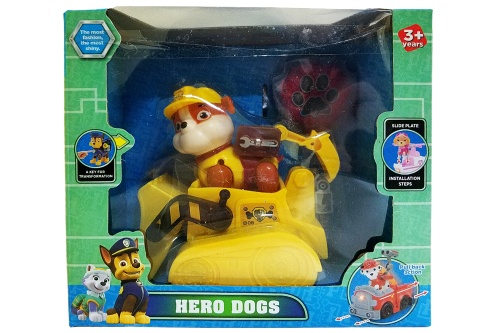 Щенячий патруль Герой + Машина КРЕПЫШ свет, звук 