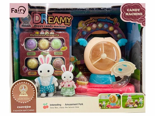 НАБОР Fairy Care Конфетная машина Зайка Bay Dreamy 2 фигурки + 6 предметов                           фото 3