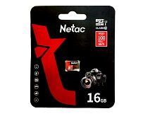 Карта памяти Netac MicroSDHC 16Gb P500 Extreme Pro Class 10 UHS-I U1 V10 (100 Mb/s) без адаптера