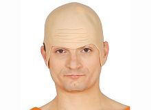 Парик лысого Скинхэда, бежевый латекс, карнавальный, размер 56