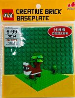 Площадка JLB для сборки конструктора, пластик, 13x13 см, зеленая Площадка JLB для сборки конструктора, пластик, 13x13 см, зеленая