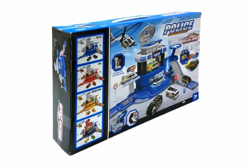 Парковка Полицейская Автомойка POLICE CAR WASH + 2 машинки меняют цвет, 1:64, звук, свет, 32 дет фото 5