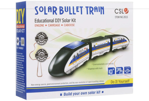 Конструктор ПОЕЗД на солнечной батарее Solar Bullet Train Educational DIY Solar Kit