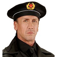 Бескозырка моряка Советской Армии, черная, с вышивной какардой, размер 56