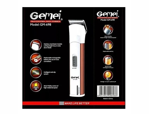 Триммер машинка для стрижки волос Gemei Professional Hair Trimmer GM-698 аккумуляторный фото 3