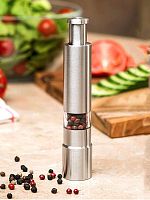 Ручная мельница для перца и специй PEPPER MILL металлическая (поршень) 15 х 2,8 см