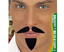 Усы и бородка "Дипломат" черные 0842V, полиэстер, без размера