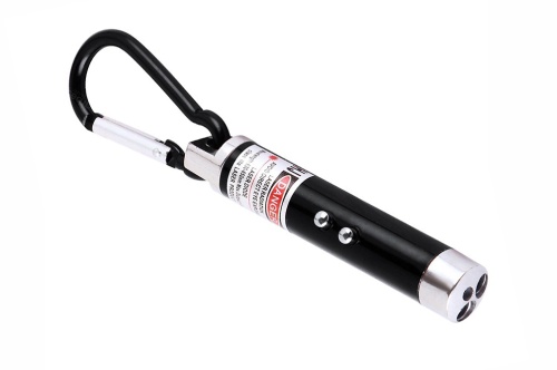 Лазер-брелок фонарик + УФ 3в1 Ø 1,2*7 см с карабином фото 4