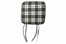 Подушка на стул 34х34 см, рогожка (чехол на стул с завязками)