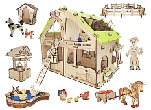 Конструктор деревянный "Мега Ферма" 363 детали