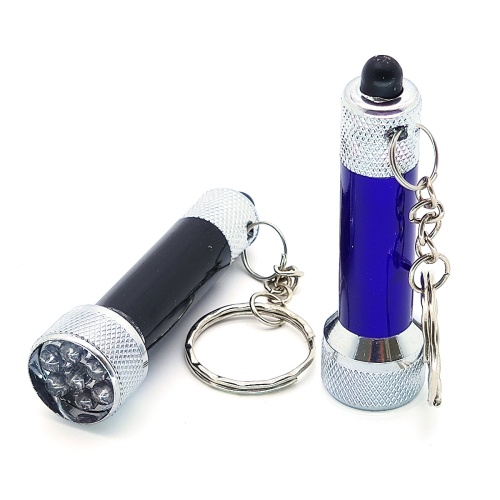 Фонарик-брелок СЛЕДОПЫТ ST-FLA10 светодиодный, 7 люминов, Ø 1,3*7 см с кольцом, упаковка 24 шт 