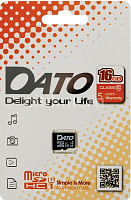Карта памяти Dato Class MicroSDHC 16Gb Class 10 без адаптера SD