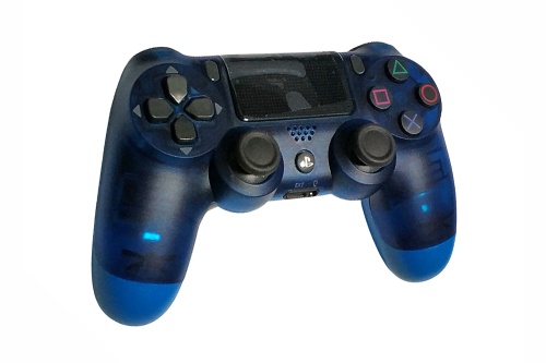 Джойстик PS4 Controller Wireless Dual Shock (Сhina) (G2) Crystal Blue (прозрачный синий)