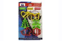 Формы для печенья с ручкой, НАБОР 6 штук на блистере 