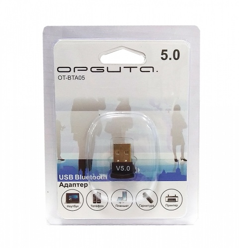 Адаптер USB Bluetooth Орбита OT-PCB13 (V5.0) 21*16*5 мм, ОС: Windows 7/8/10/XP и т. д. 