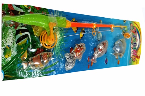 Настольная игра-рыбалка "FISHING GAME" 66618, спиннинг + 4 рыбки, на блистере 51х15 см фото 4