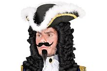 Мушкетерские усы и бородка черные (набор), синтетический волос, ткань полиэстер