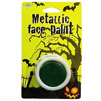 Грим GREEN BASE MAKE-UP Зеленый металлик, 18 г (вода, краситель) на блистере 