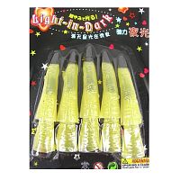 Пальцы накладные светящиеся с черными ногтями, латекс, длина 7 см, 10 штук