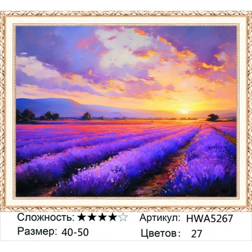 Алмазная мозаика Painting Diamond HWA5267, холст на подрамнике, круглые стразы, 40x50 см 