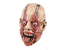 Маска с глазами на растяжках BМ279, коричневый, красный латекс, без размера