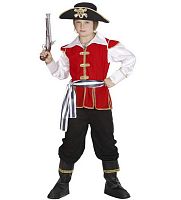 Костюм детский "Капитан Пират" (брюки, пояс, шляпа, рубашка с жилетом) красный,11-13 лет рост 158 см