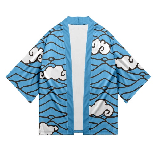 АНИМЕ Клинок РД Кимоно Саконджи Урокодаки белые облака на голубом фоне, размер 44-46