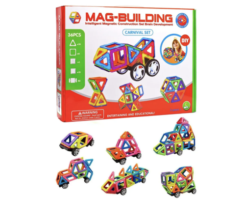 Магнитный конструктор MAG-BUILDING 36 деталей фото 2