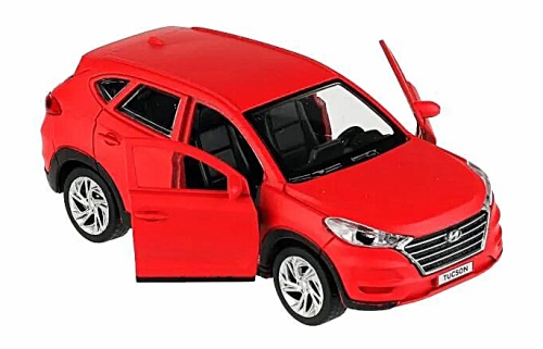 Машина "Hyundai Tucson" красная, металлическая 12 см в коробке фото 4