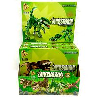 Конструктор PANLOS DINOSAUR "Динозавры 1в3" 612001, 4 шт/уп 