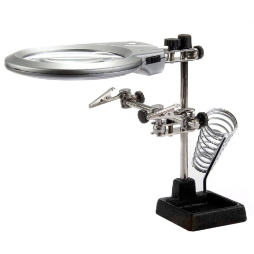 Лупа настольная Орбита OT-INL45 держатель "Третья рука", 2 линзы (6Х и 2X) Лупа настольная Орбита OT-INL45 держатель "Третья рука", 2 линзы (6Х и 2X)