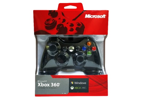 Джойстик проводной XBox 360 Black (красная упаковка) фото 7
