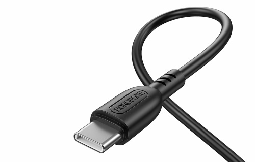 Кабель для Android BOROFONE X91 CHARGING DATA CABLE PD60W TYPE-C - TYPE-C с крючком, Черный, 1 м фото 5