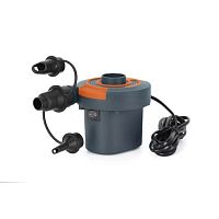Насос электрический для матраса BESTWAY "Sidewinder AC" от сети 220В, 680л/м, 3 насадки