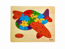 Пазлы деревянные ТЕХНИКА Самолет, на фанерной площадке (MIF)
